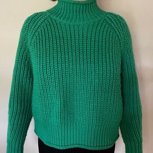 Kelly Green Knit Turtleneck